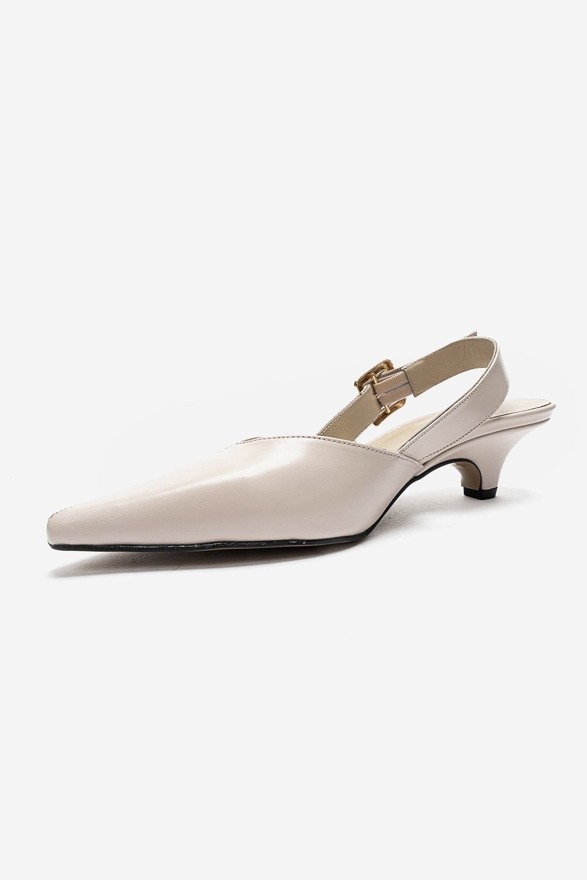 DIORIS - Cream Genuine Leather Kitten Heel Pump (Women)