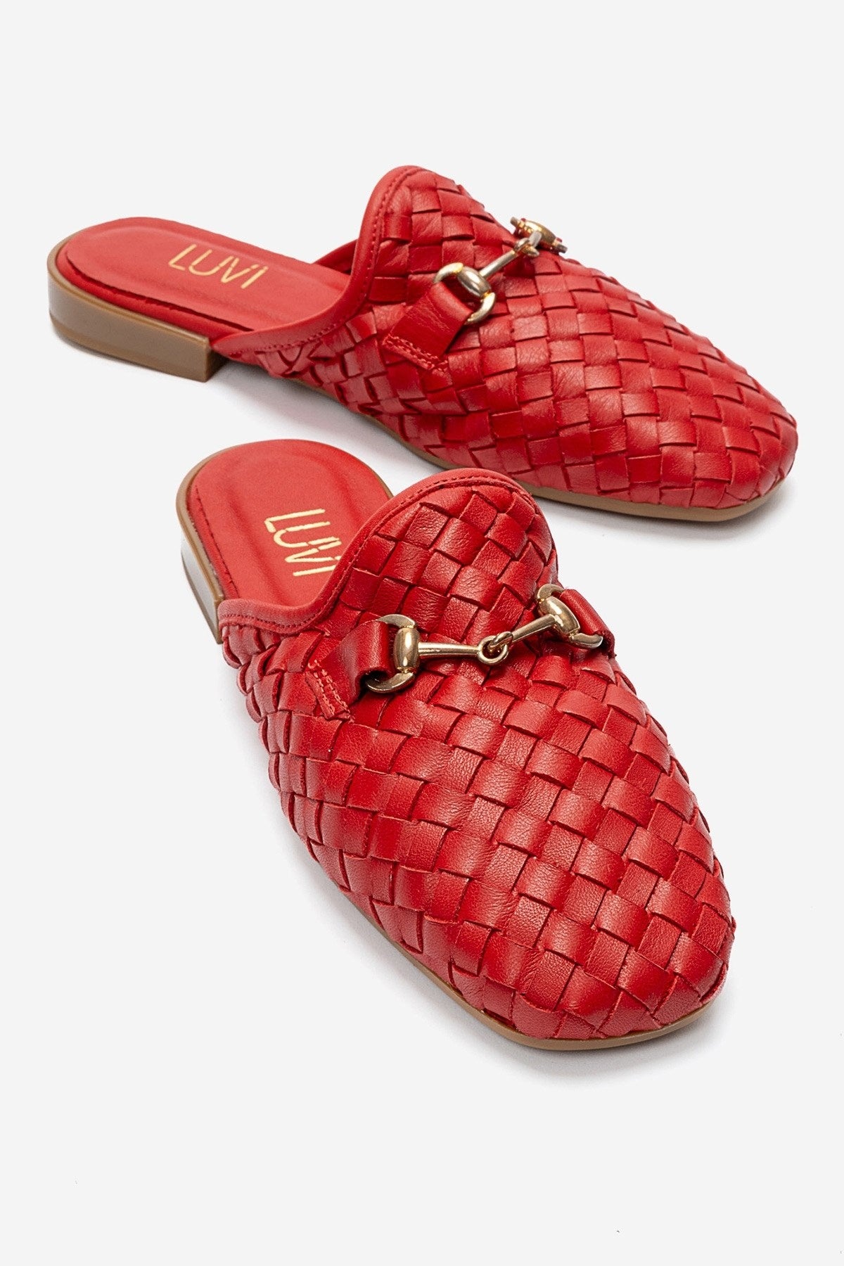 Senia - Red Genuine Leather Mule (Women)