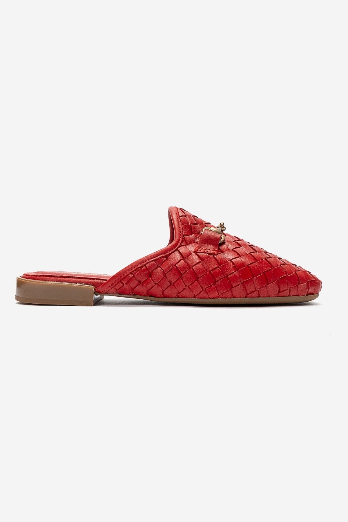 Senia - Red Genuine Leather Mule (Women)