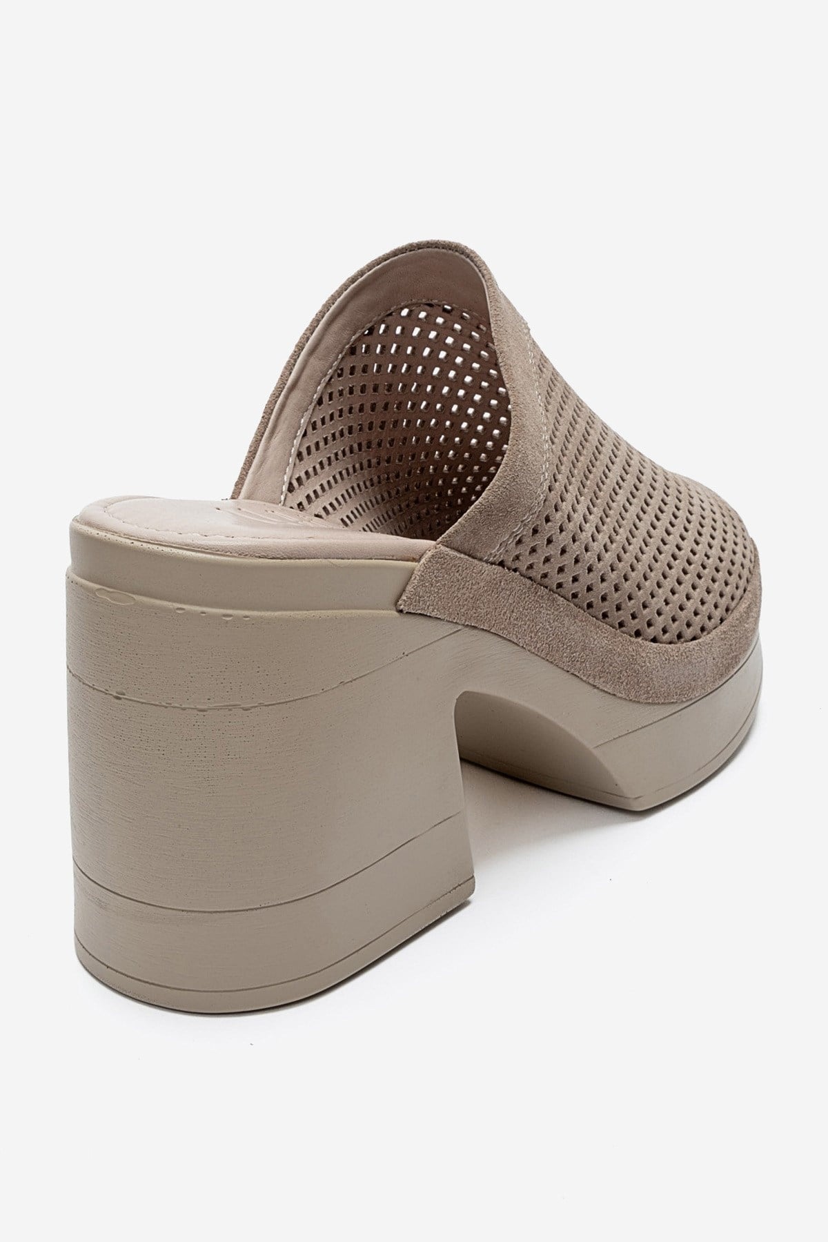 DEJAS - Stone Genuine Suede Leather Block Heel Slide (Women)