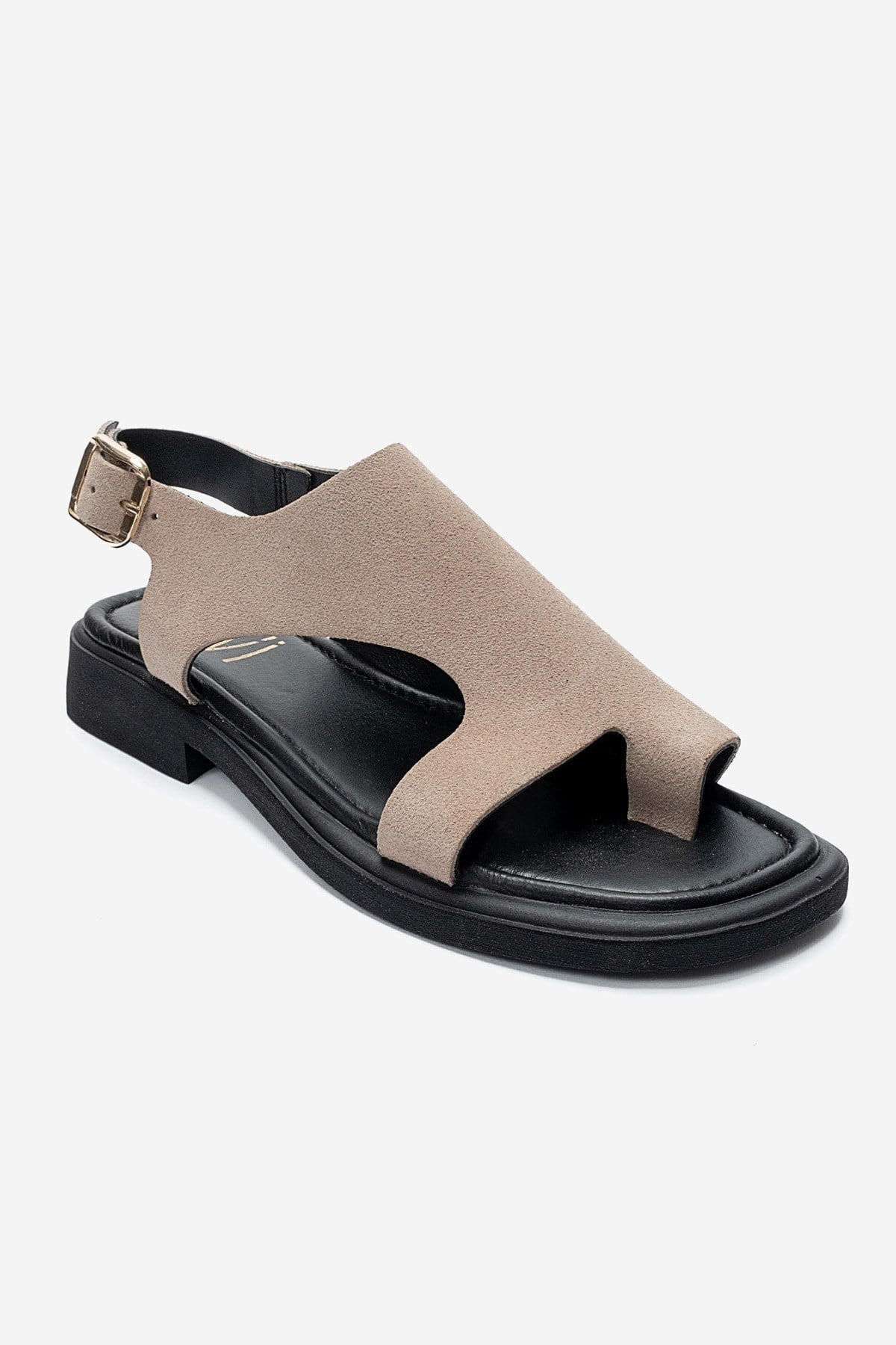 BURLEY - Taupe Genuine Leather Toe-Post Sandal (Women)