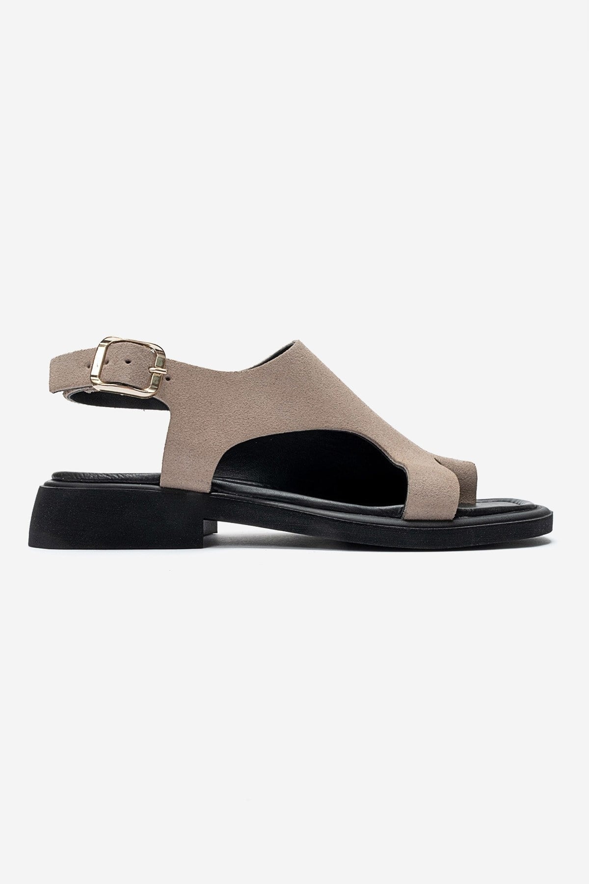 BURLEY - Taupe Genuine Leather Toe-Post Sandal (Women)