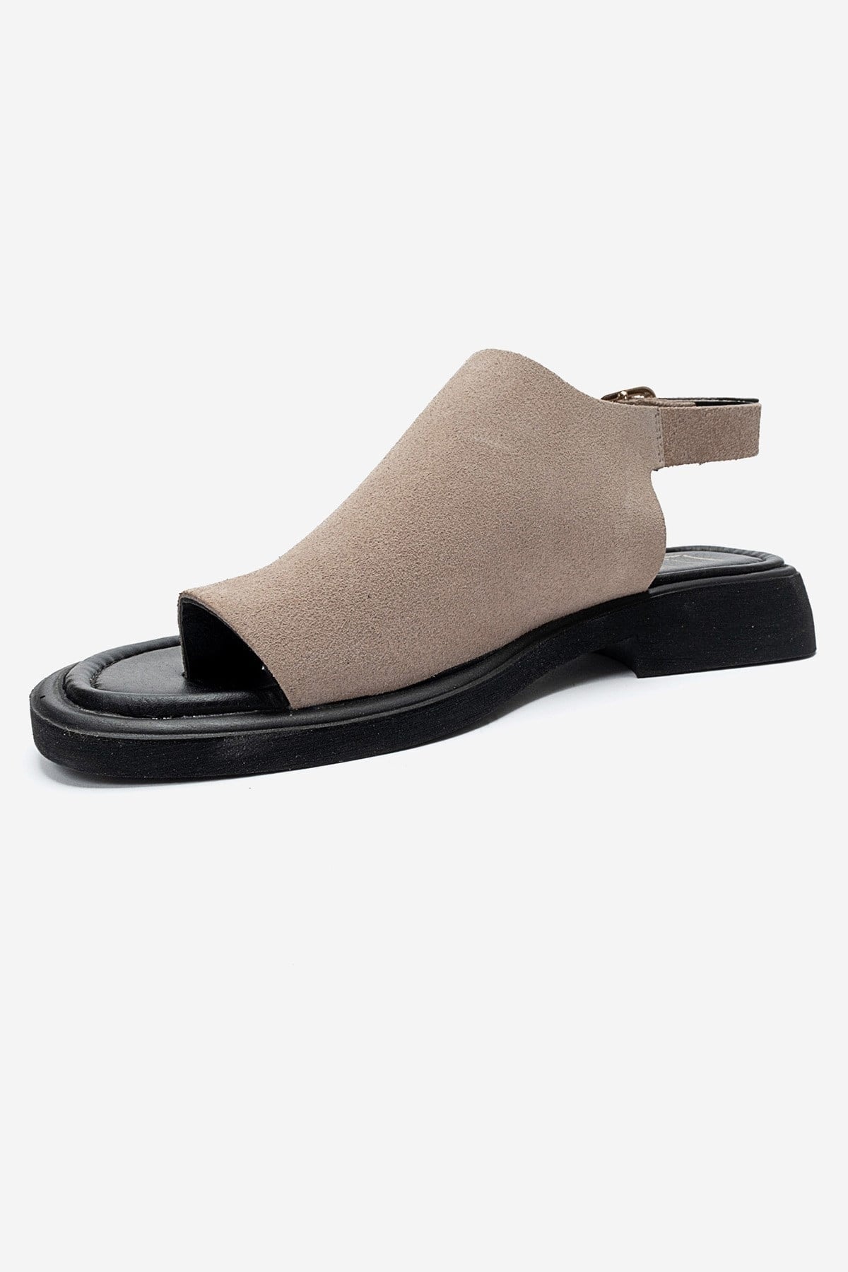 BURLEY - Taupe Genuine Leather Toe-Post Sandal (Women)
