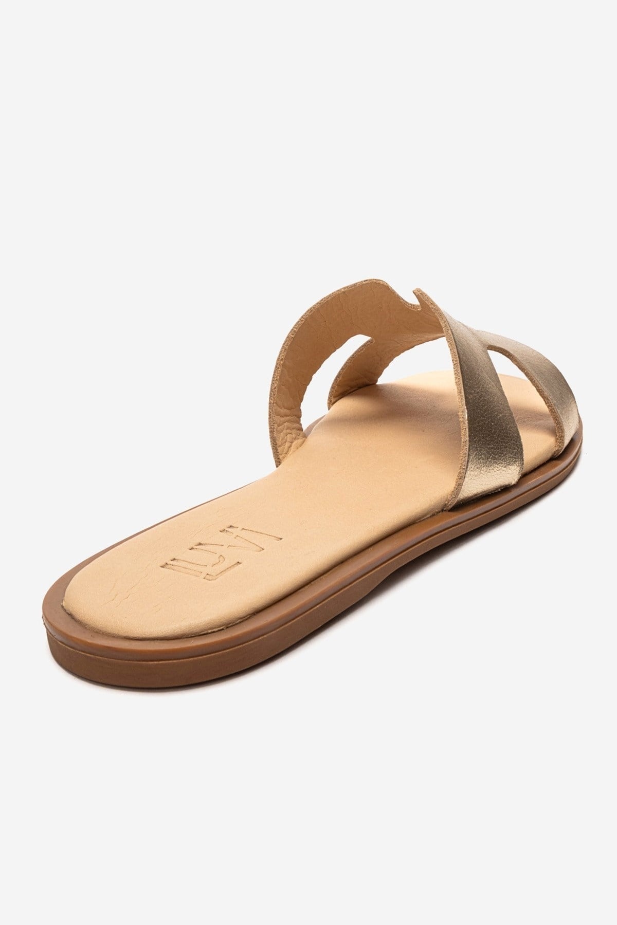 BIORA - Gold Genuine Leather Slide (Women)