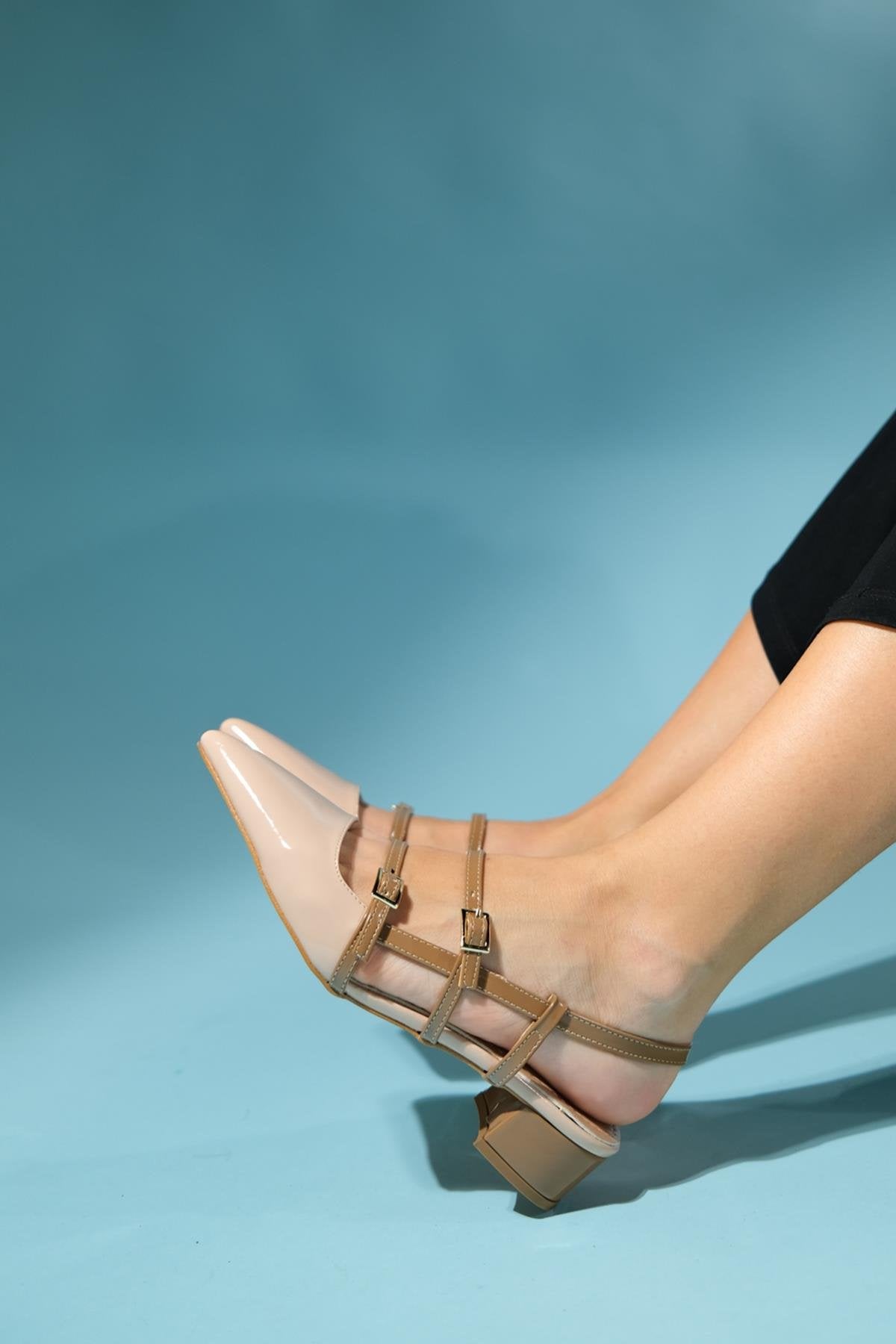 Cenova - Beige-Brown Heeled Sandal (Women)