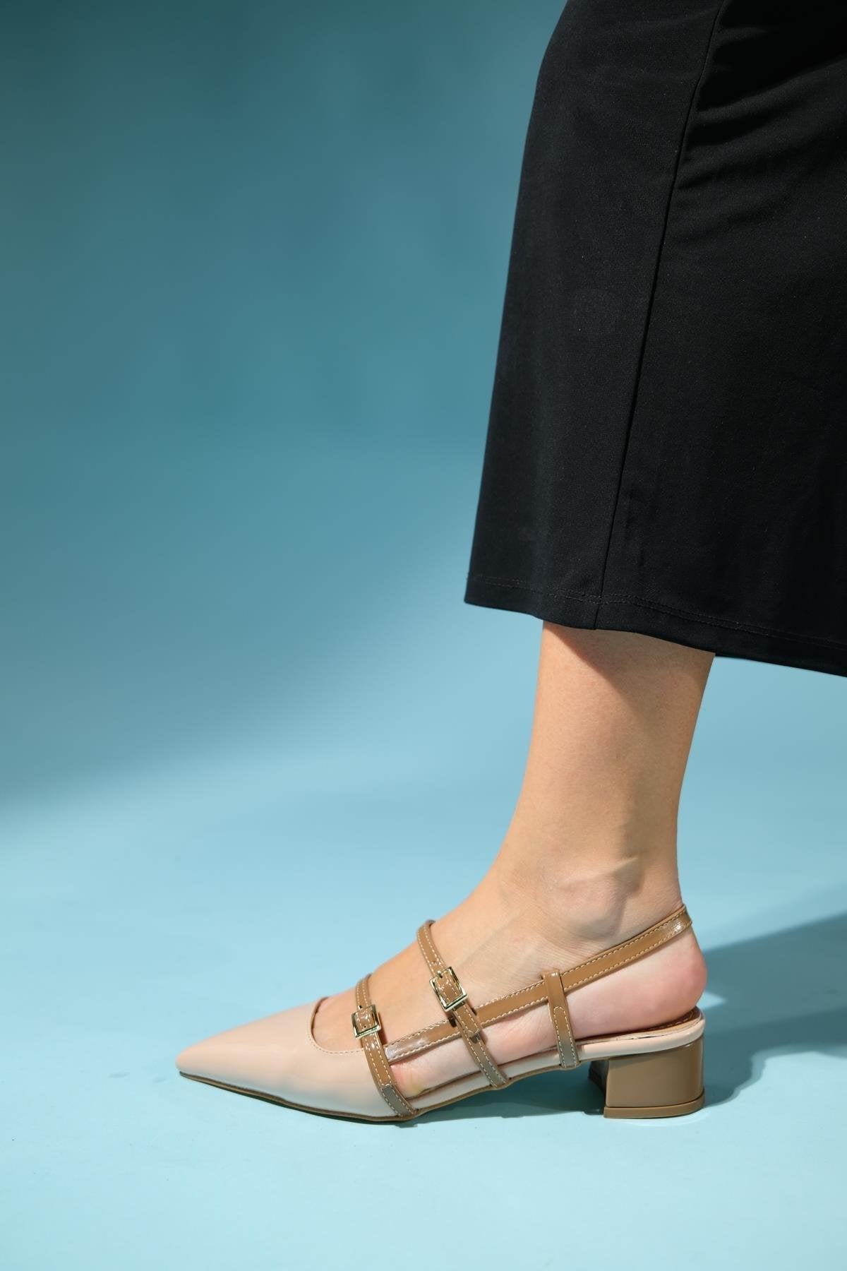 Cenova - Beige-Brown Heeled Sandal (Women)