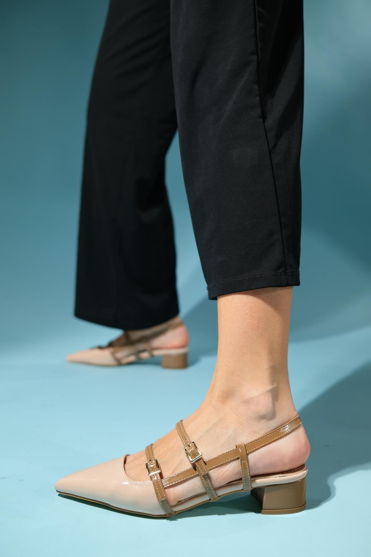 Cenova - Beige-Brown Heeled Sandal (Women)