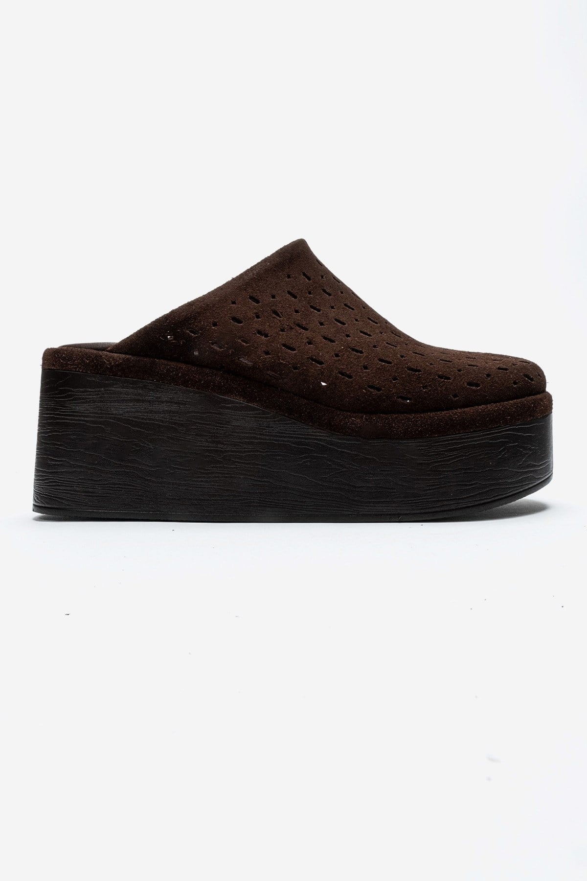 Lune - Brown Genuine Leather Platform Mule (Women)