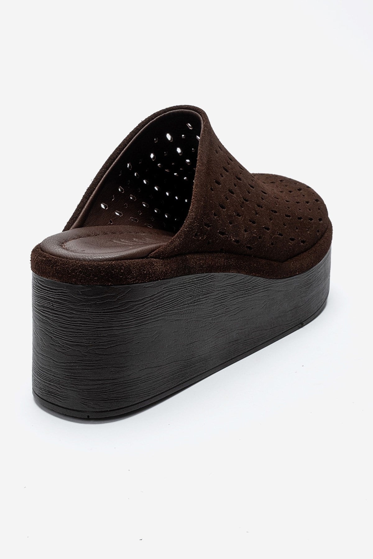 Lune - Brown Genuine Leather Platform Mule (Women)