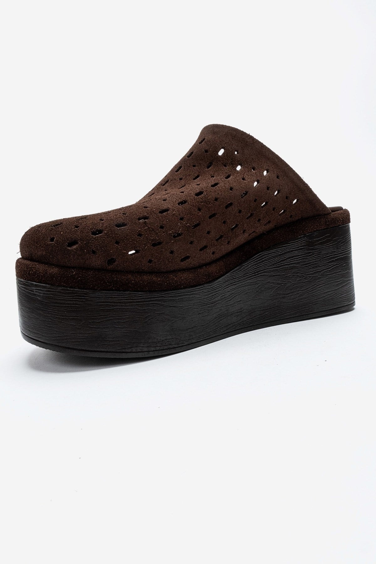 Lune - Brown Genuine Leather Platform Mule (Women)