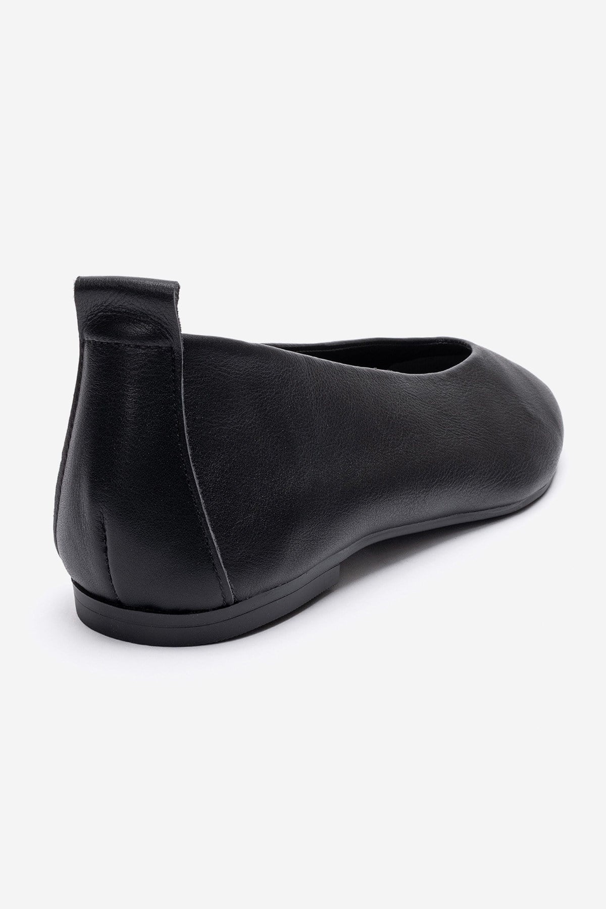 JENAS - Black Genuine Leather Ballet Flat (Women)