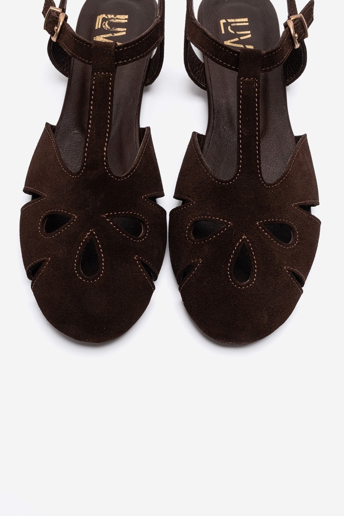 NATHALIE - Brown Genuine Leather Sandal (Women)