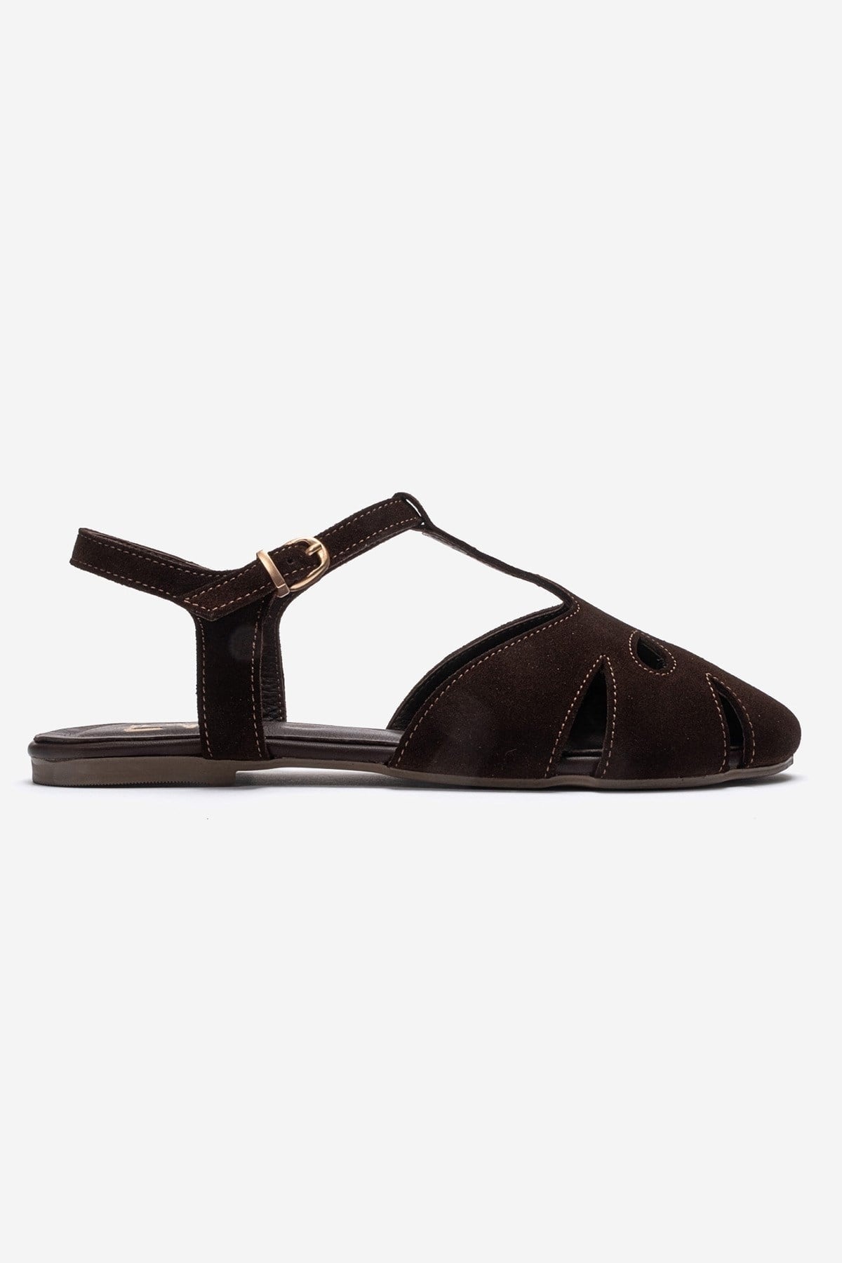 NATHALIE - Brown Genuine Leather Sandal (Women)