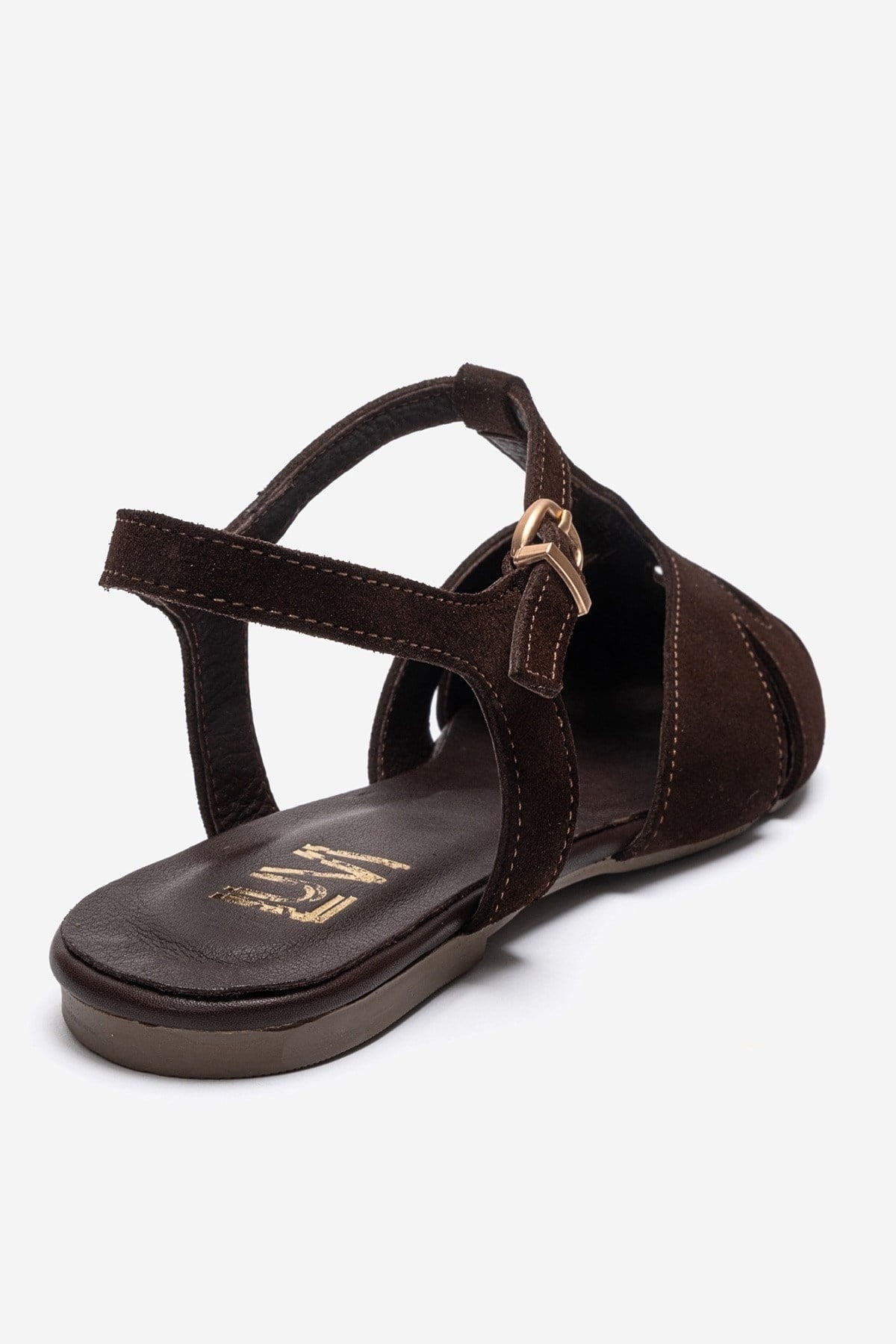 NATHALIE - Brown Genuine Leather Sandal (Women)
