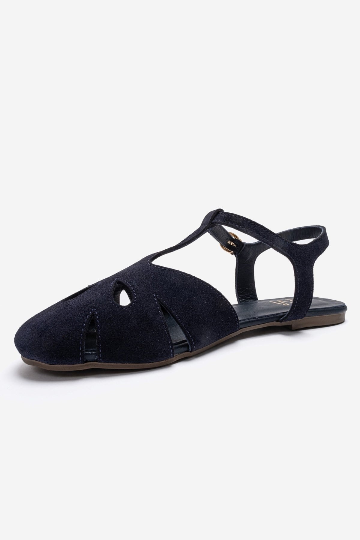 NATHALIE - Navy Genuine Leather Sandal (Women)
