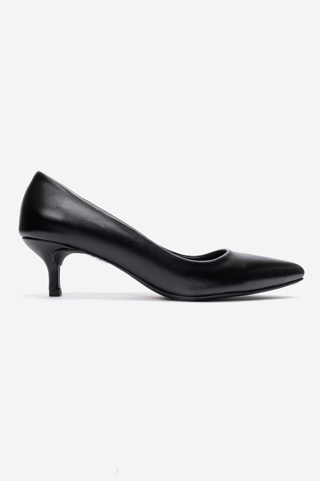 Jalen - Black Genuine Leather Stiletto Pump (Women)