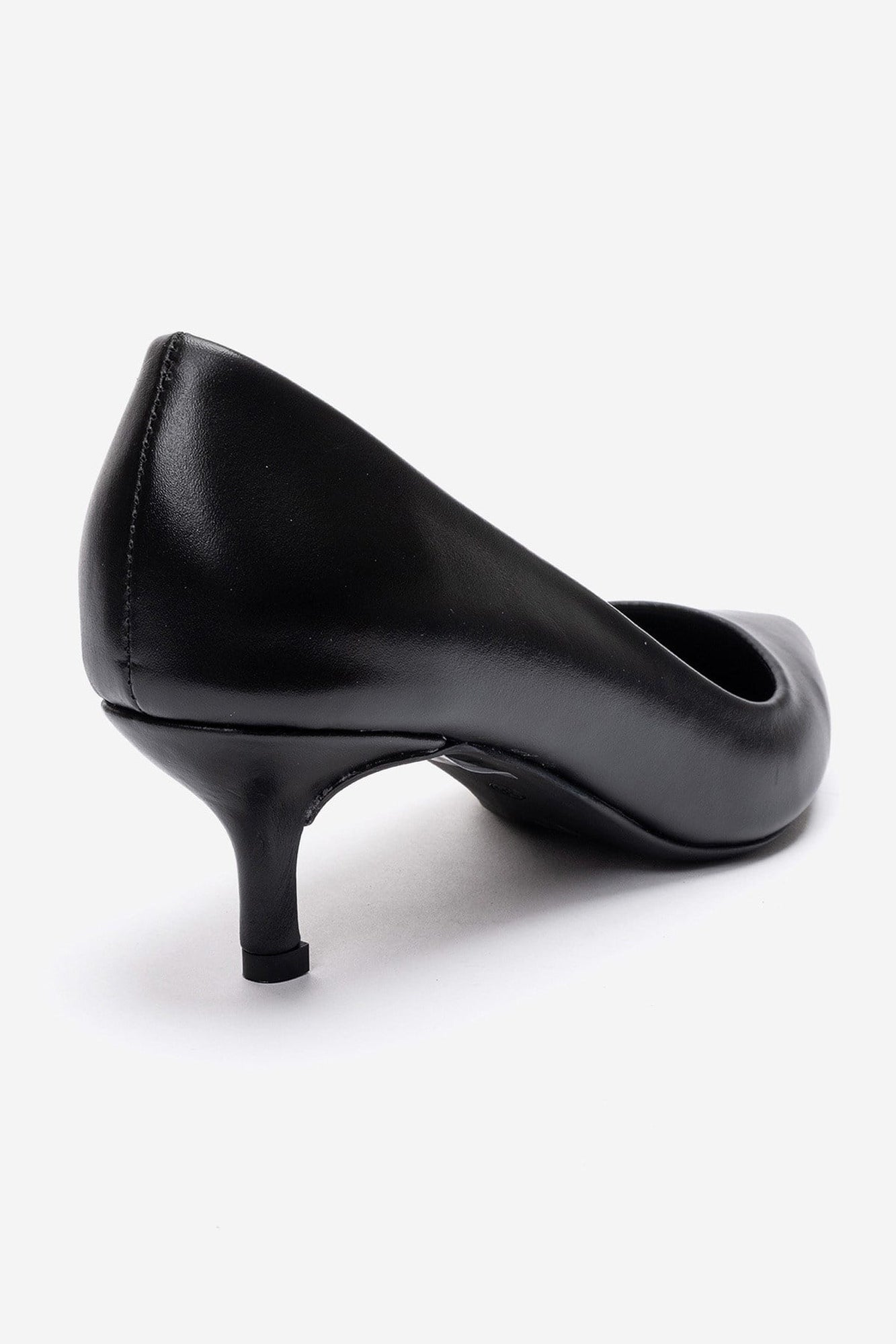 Jalen - Black Genuine Leather Stiletto Pump (Women)