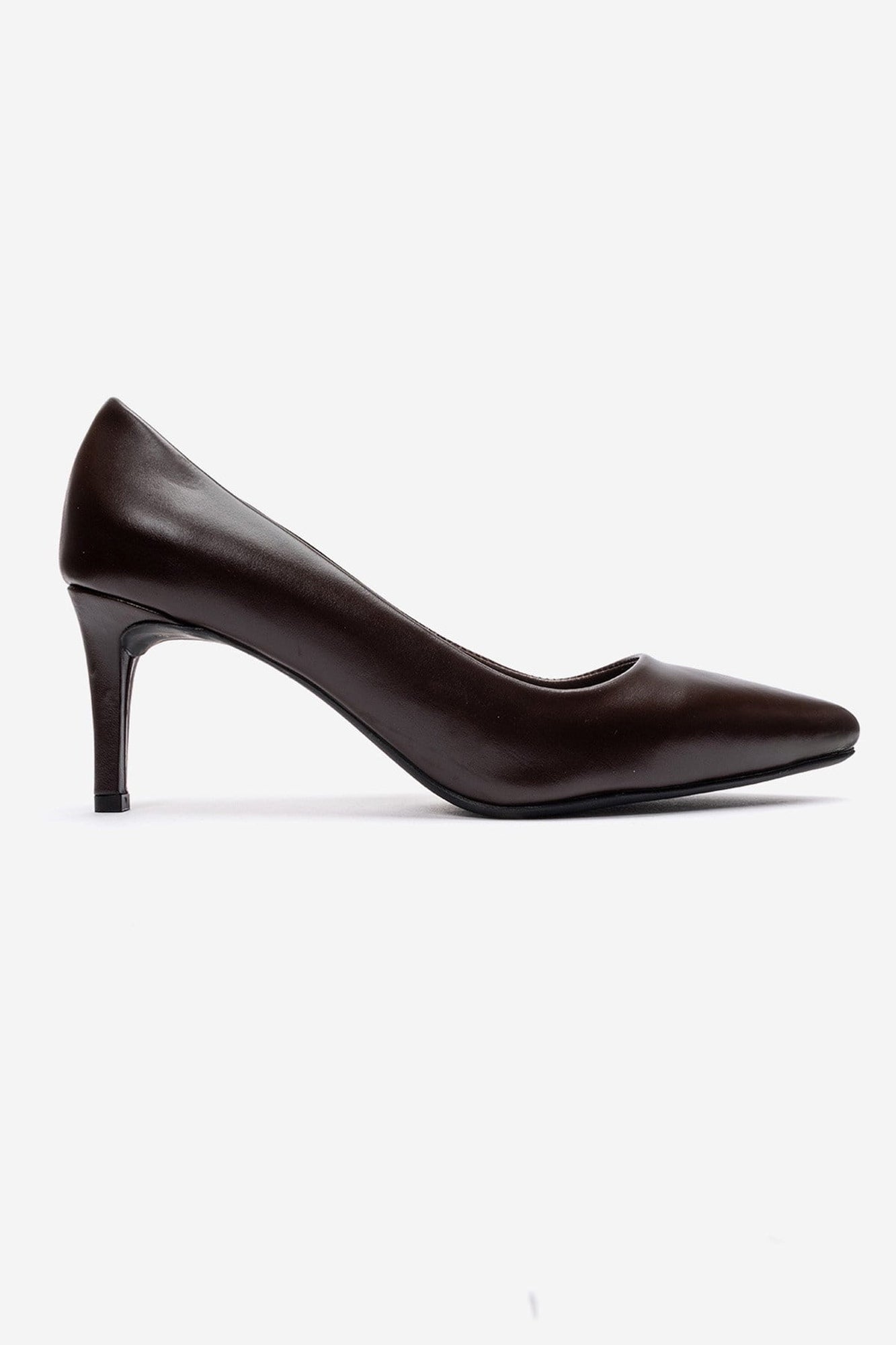 Clyde - Brown Genuine Leather Stiletto Pump (Women)