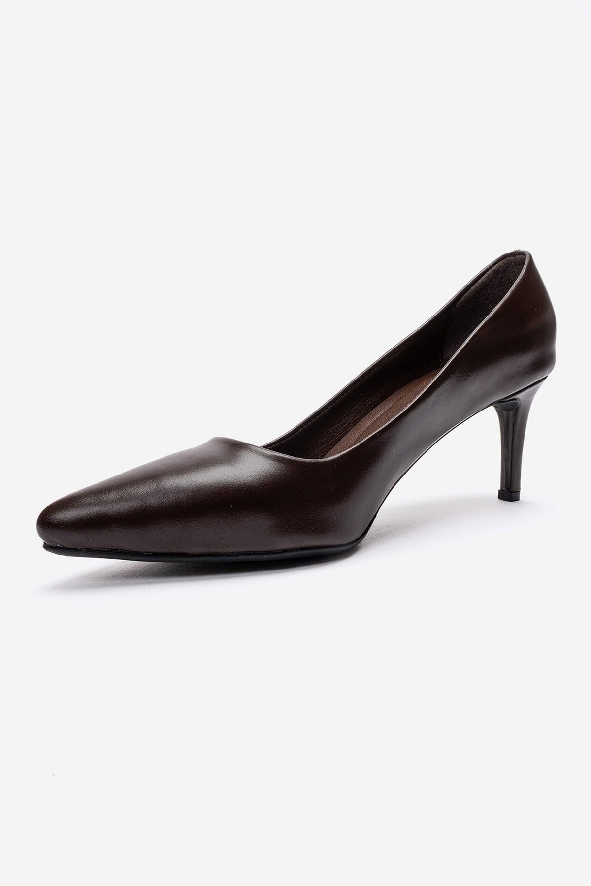 Clyde - Brown Genuine Leather Stiletto Pump (Women)