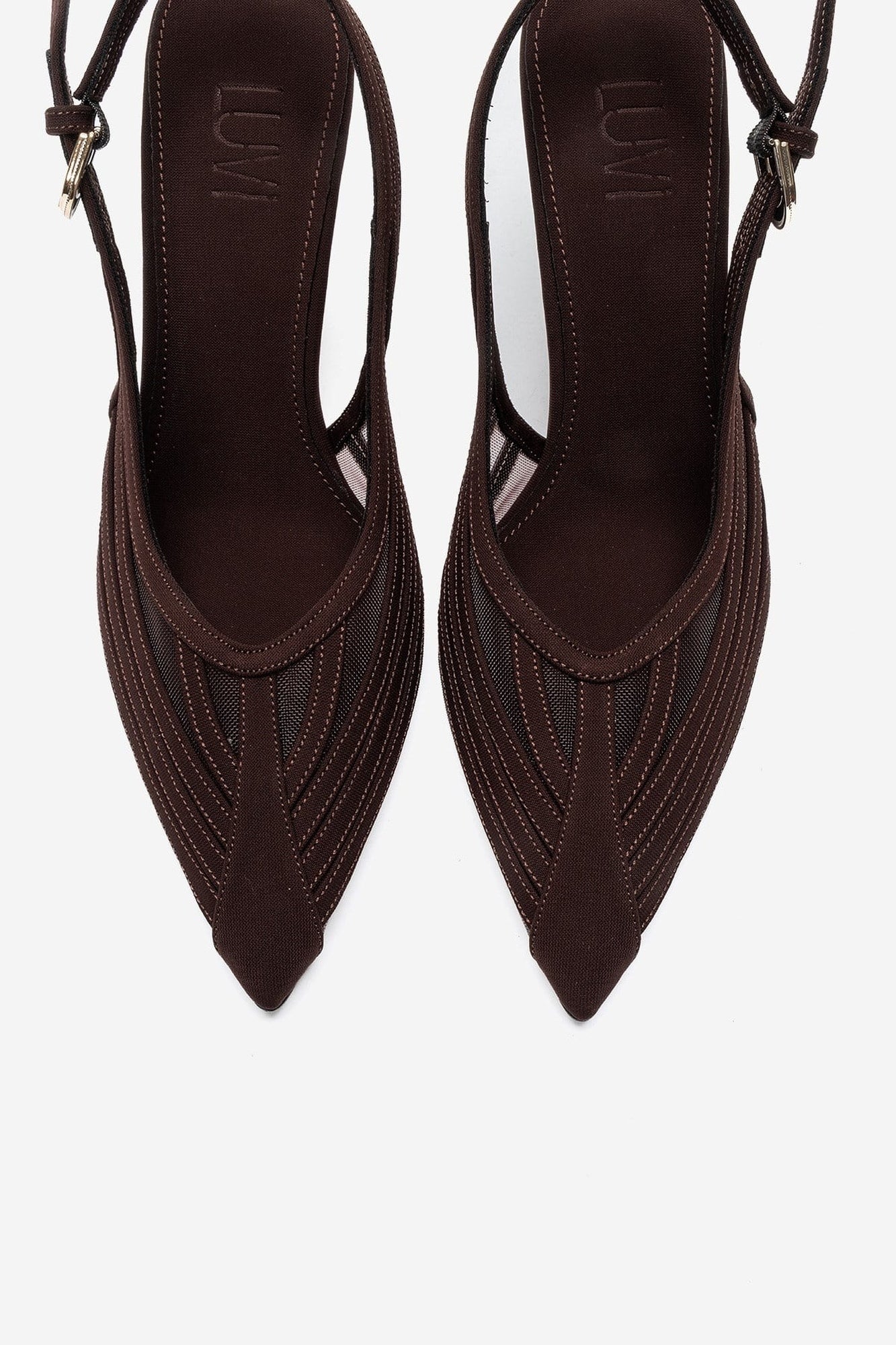 Fauna - Dark Brown Satin Stiletto Pump (Women)