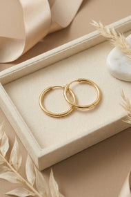 Estelle Classic 14k Gold Hoop Earrings