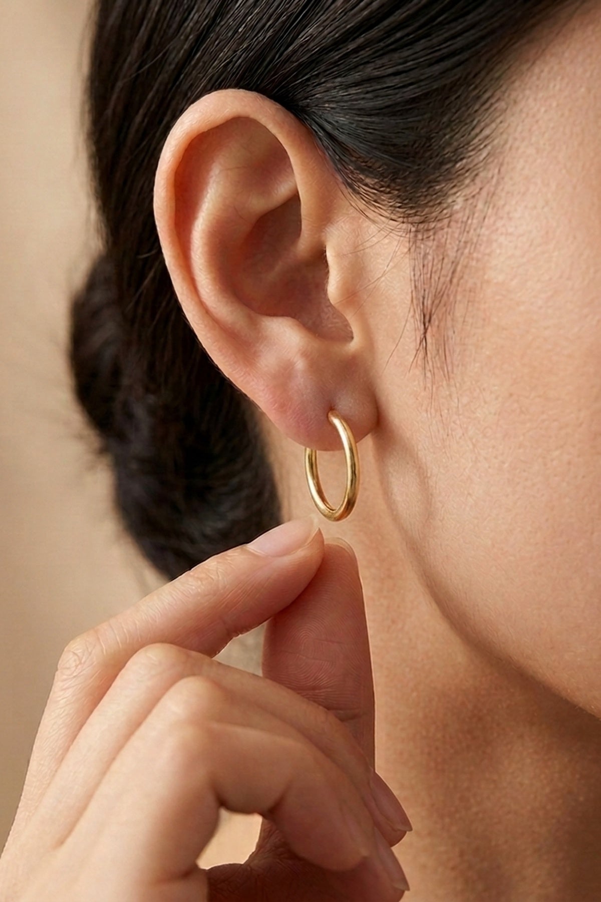 Estelle Classic 14k Gold Hoop Earrings