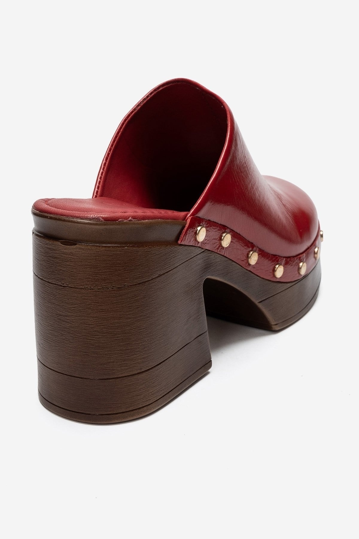 BELLUNE - Red Patent Genuine Leather Platform Mule (Women)