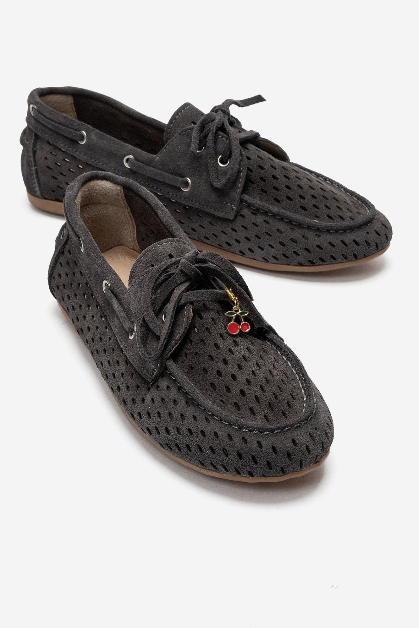 STEVO - Taupe Suede Genuine Leather Loafer (Women)