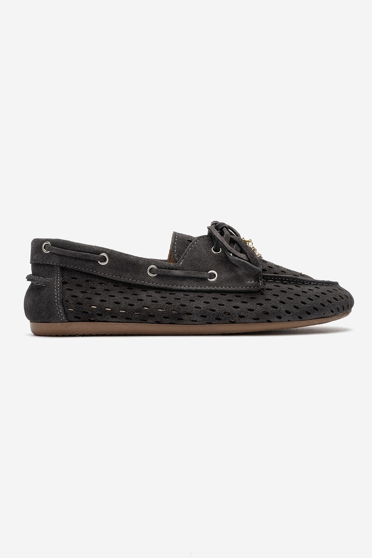 STEVO - Taupe Suede Genuine Leather Loafer (Women)