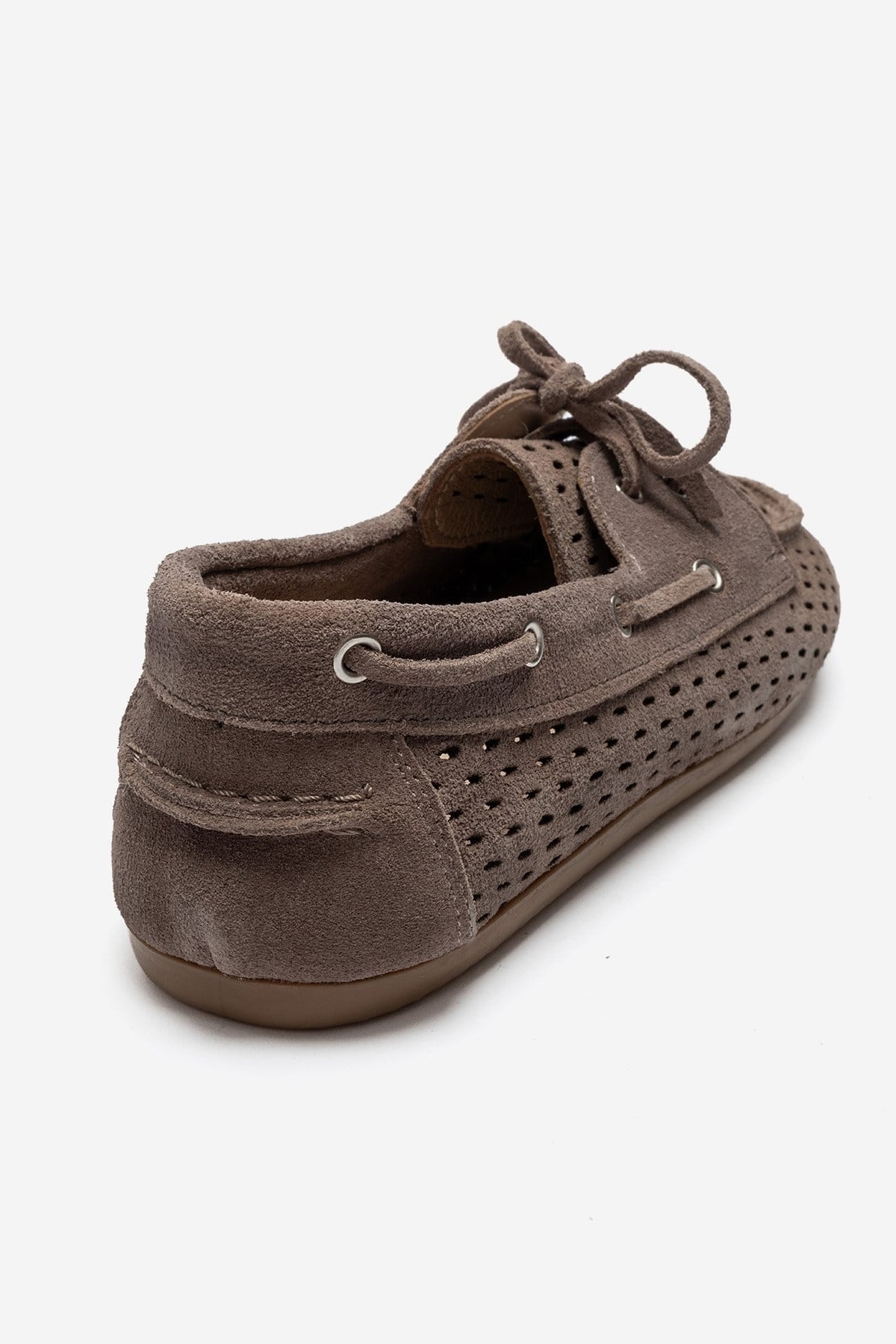 STEVO - Taupe Genuine Leather Lace-Up Loafer (Women)