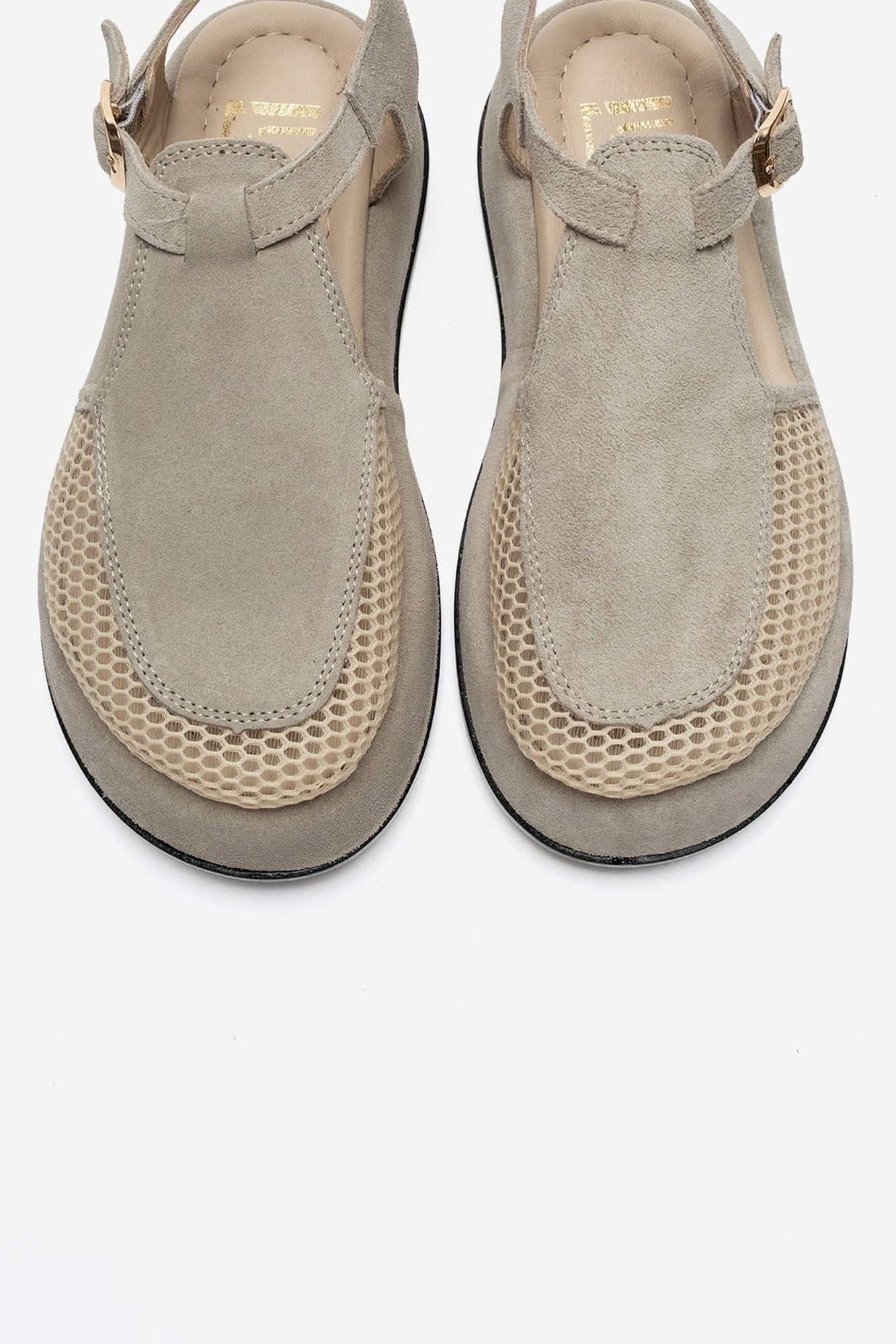 LURELIA - Beige Genuine Leather Platform Sandal (Women)
