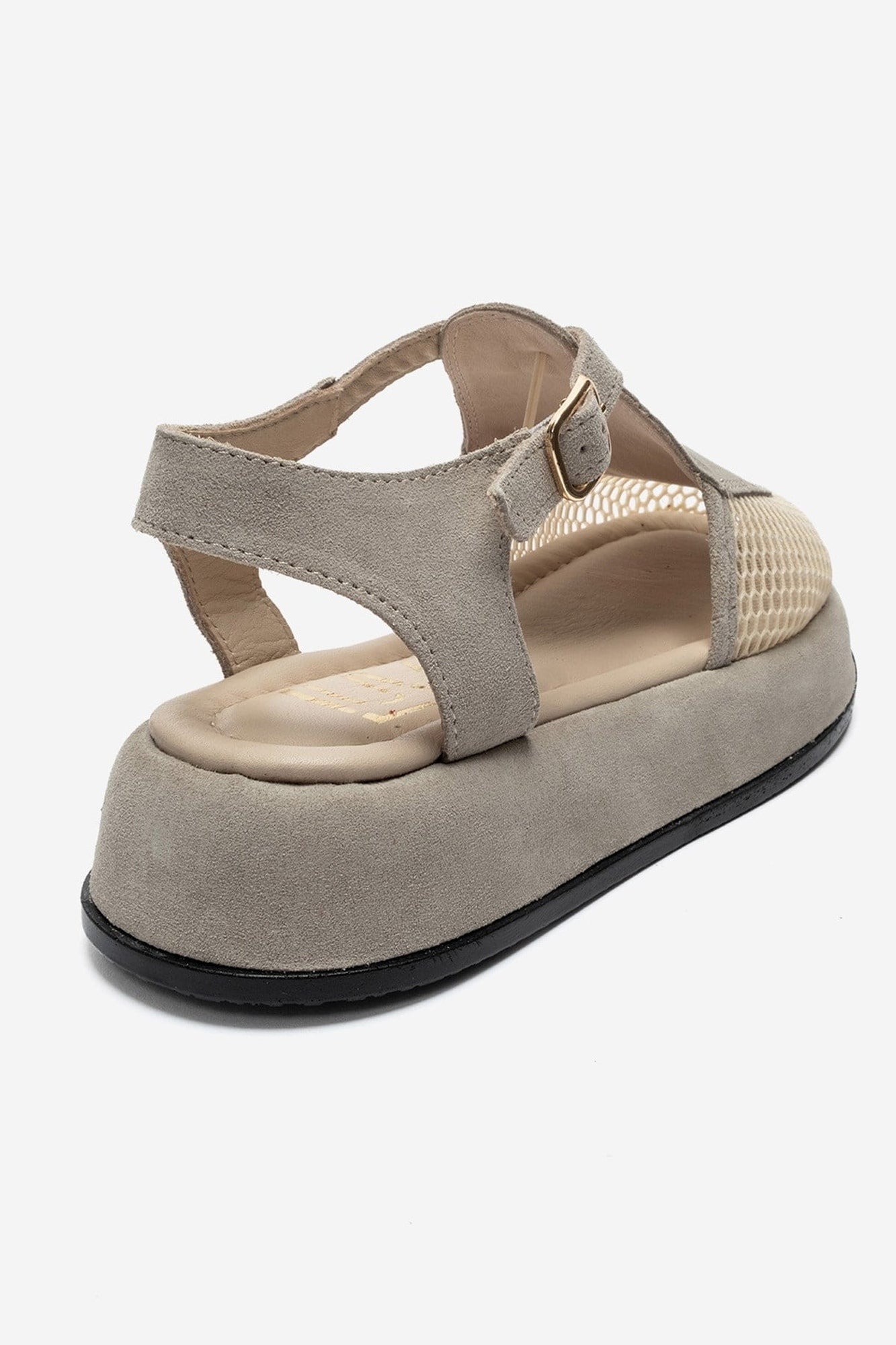 LURELIA - Beige Genuine Leather Platform Sandal (Women)