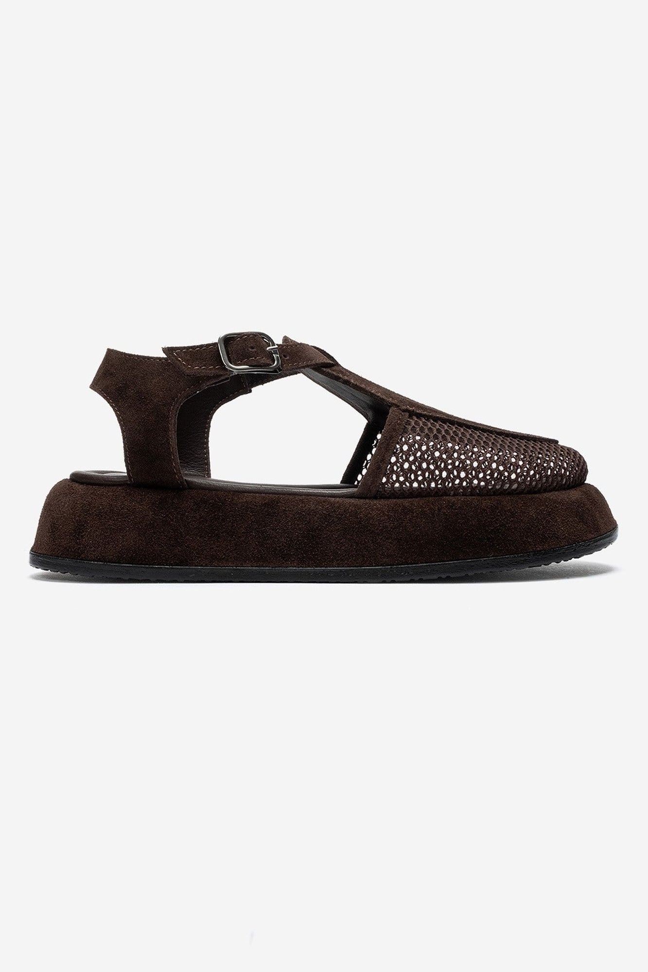 LURELIA - Brown Genuine Leather Platform Sandal (Women)