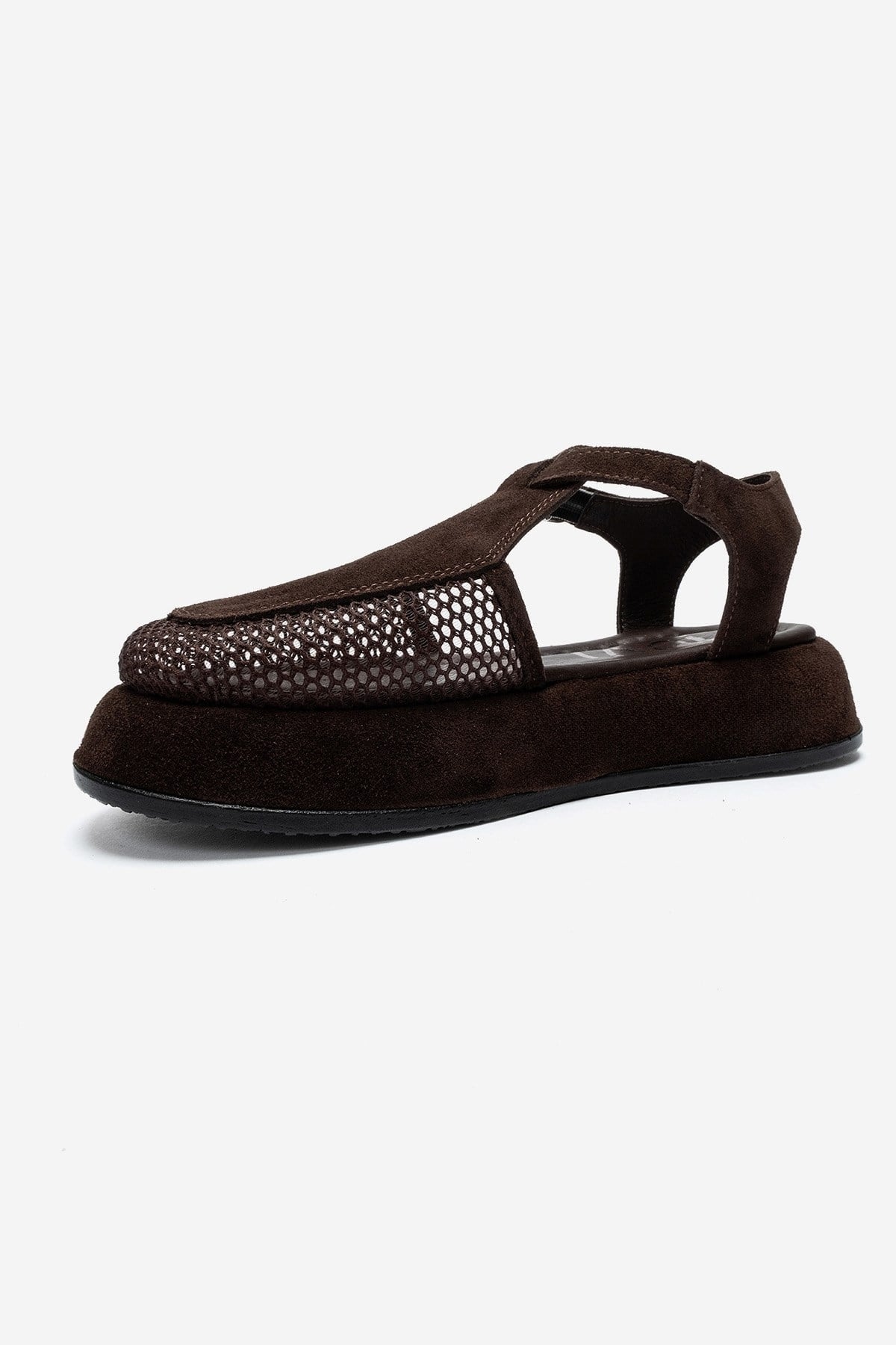 LURELIA - Brown Genuine Leather Platform Sandal (Women)