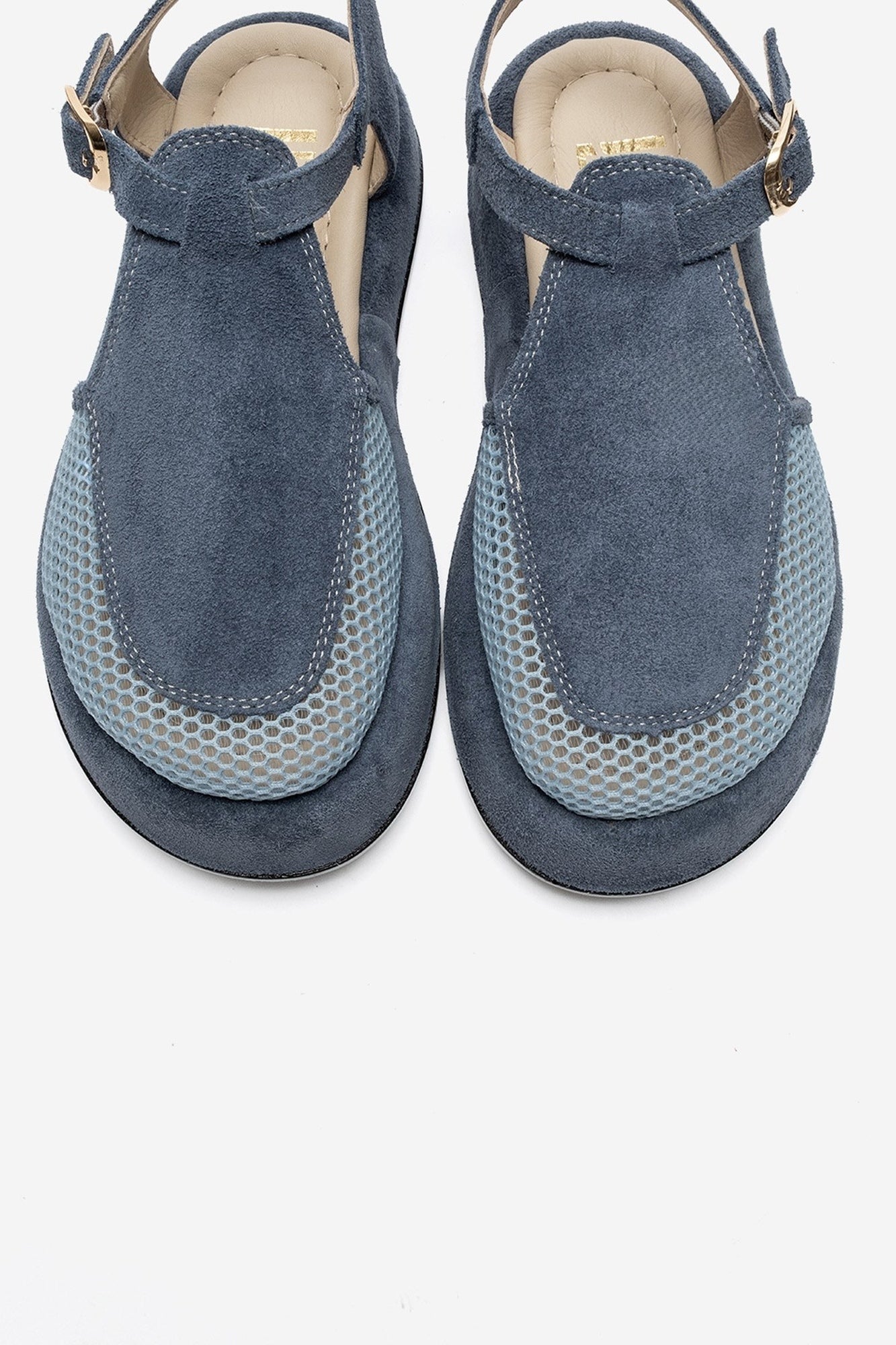 LURELIA - Denim Blue Genuine Leather Platform Sandal (Women)