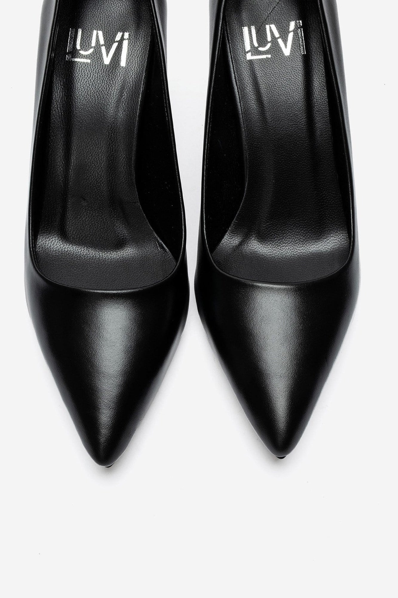 Clyde - Black Genuine Leather Stiletto Pump (Women)