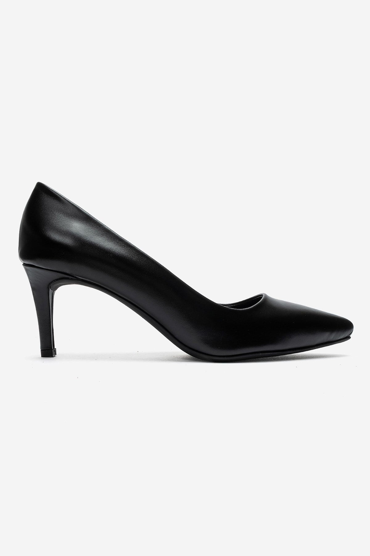 Clyde - Black Genuine Leather Stiletto Pump (Women)