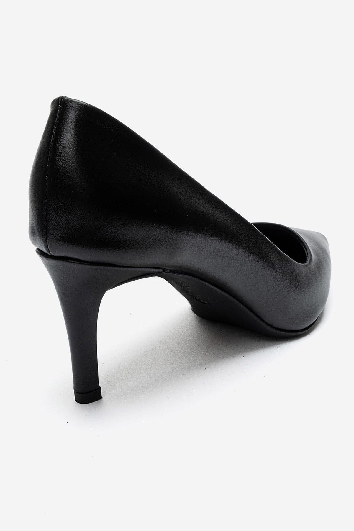 Clyde - Black Genuine Leather Stiletto Pump (Women)