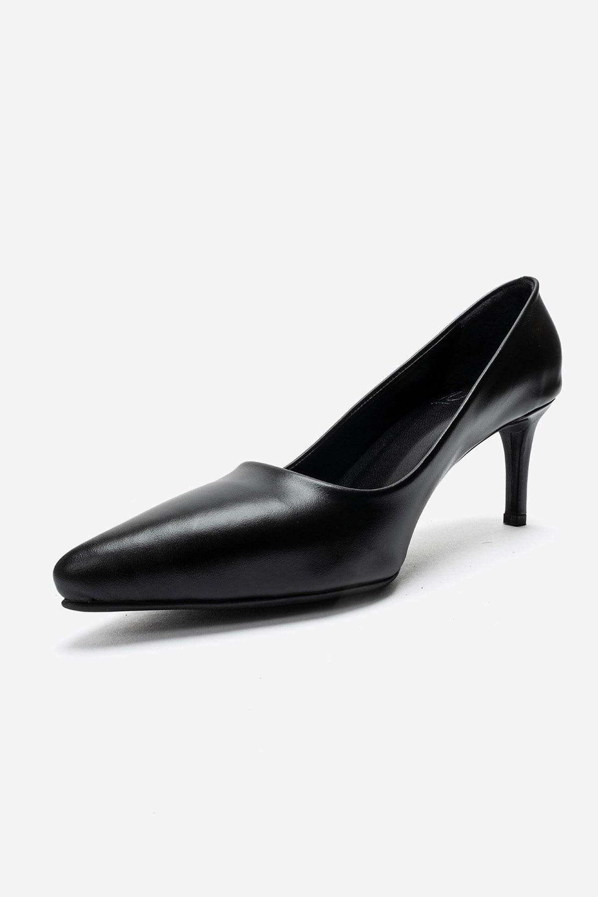 Clyde - Black Genuine Leather Stiletto Pump (Women)