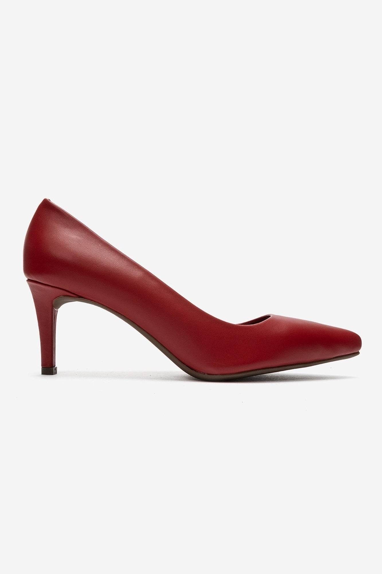 CLYDE - Red Genuine Leather Stiletto Pump (Women)