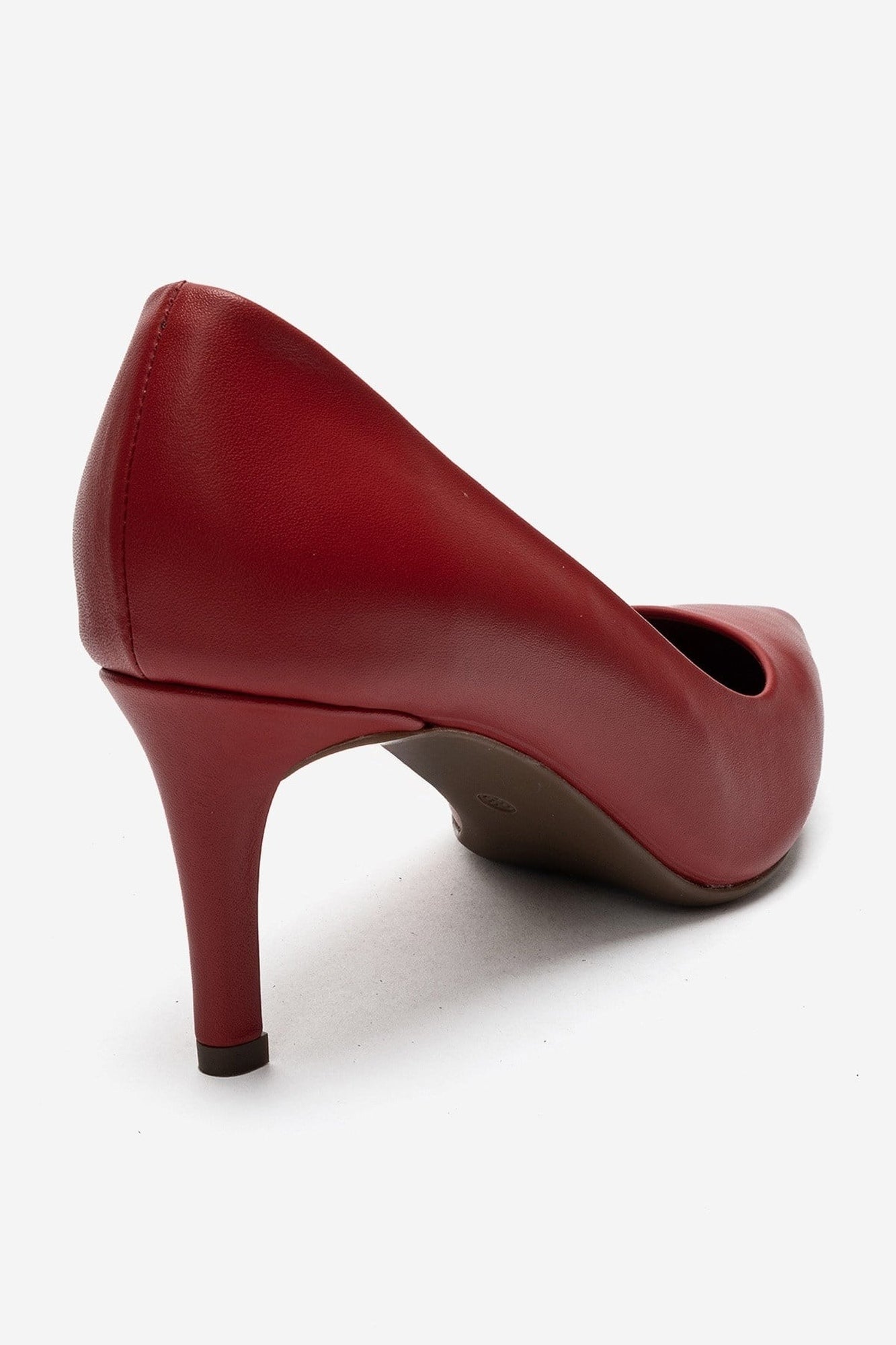 CLYDE - Red Genuine Leather Stiletto Pump (Women)