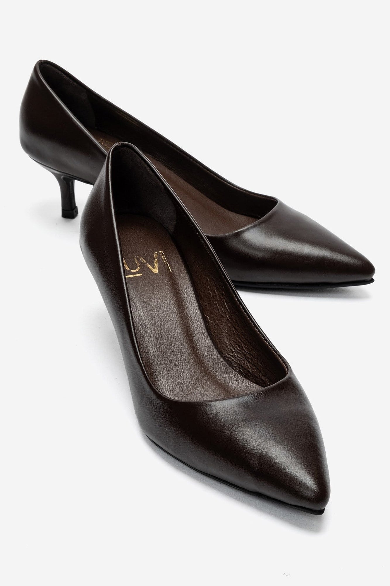 JALEN - Brown Genuine Leather Stiletto Pump (Women)