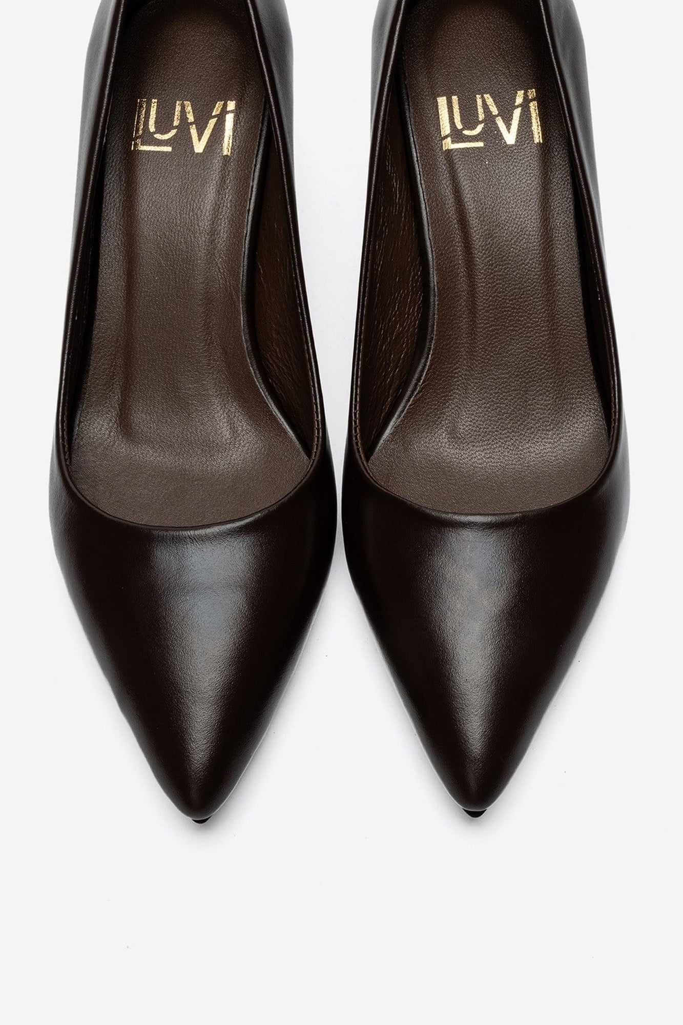 JALEN - Brown Genuine Leather Stiletto Pump (Women)