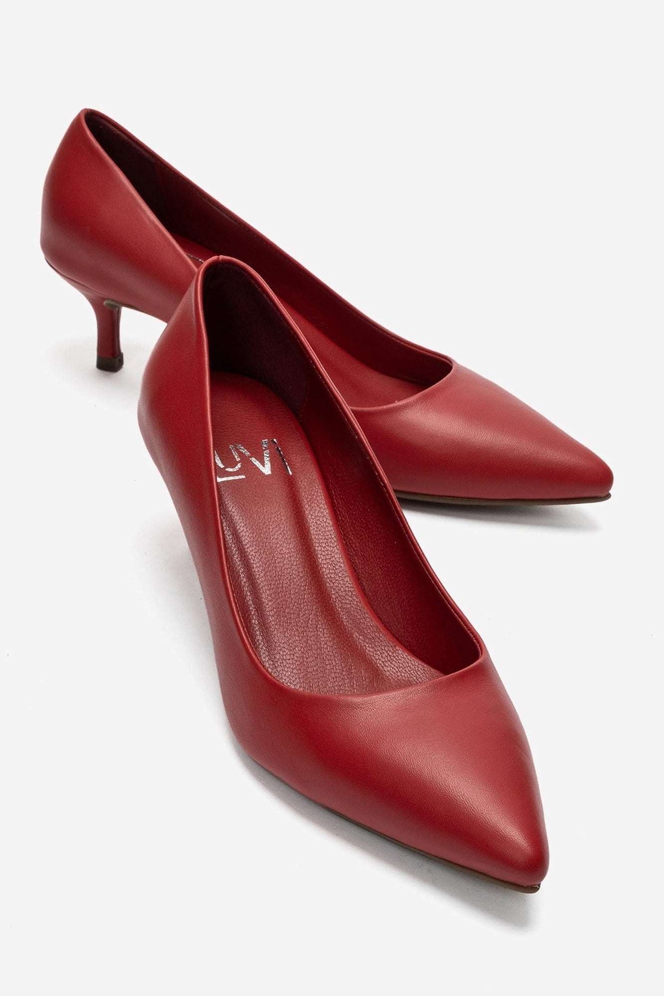 JALEN - Red Genuine Leather Stiletto Pump (Women)