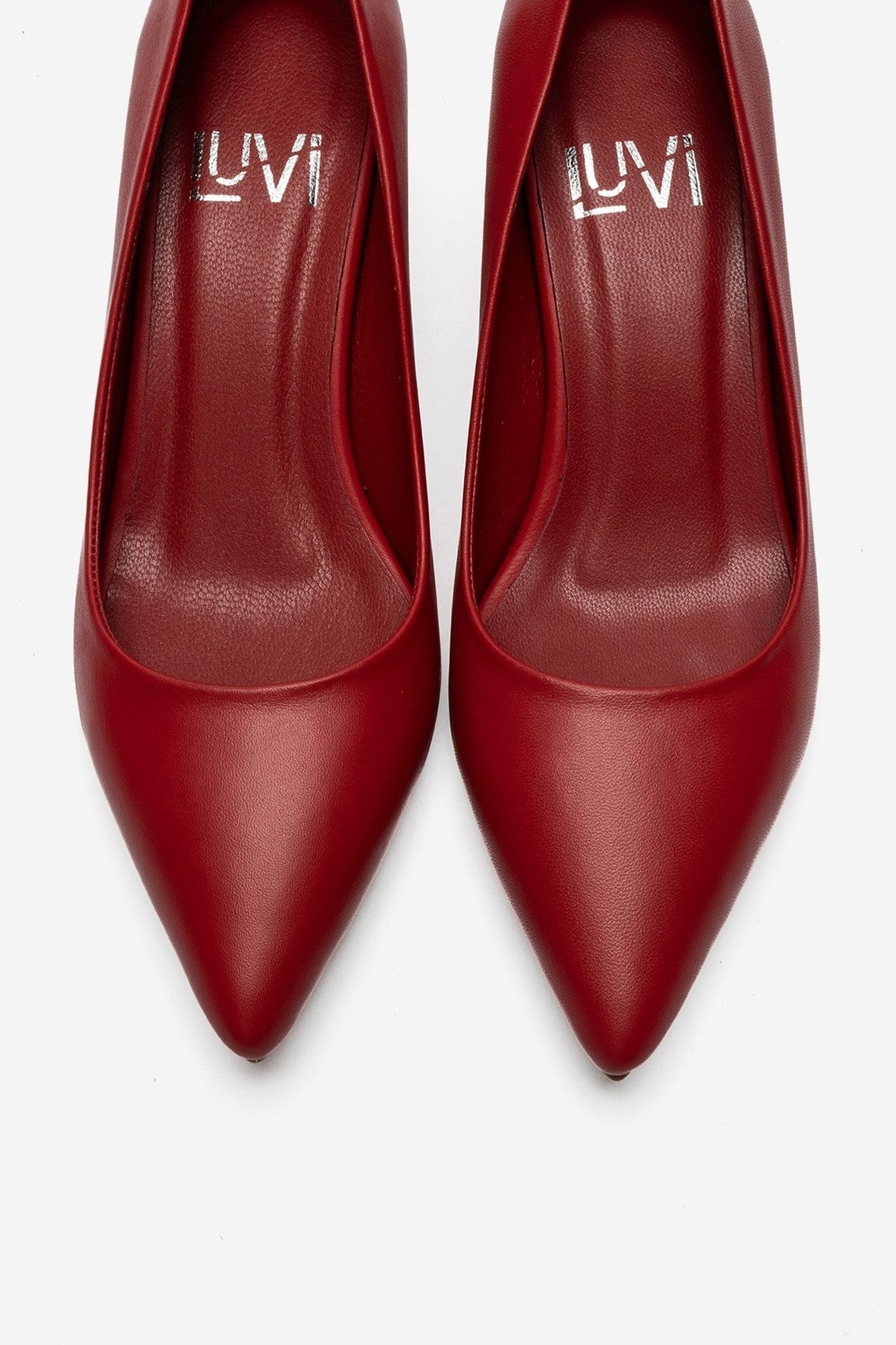 JALEN - Red Genuine Leather Stiletto Pump (Women)