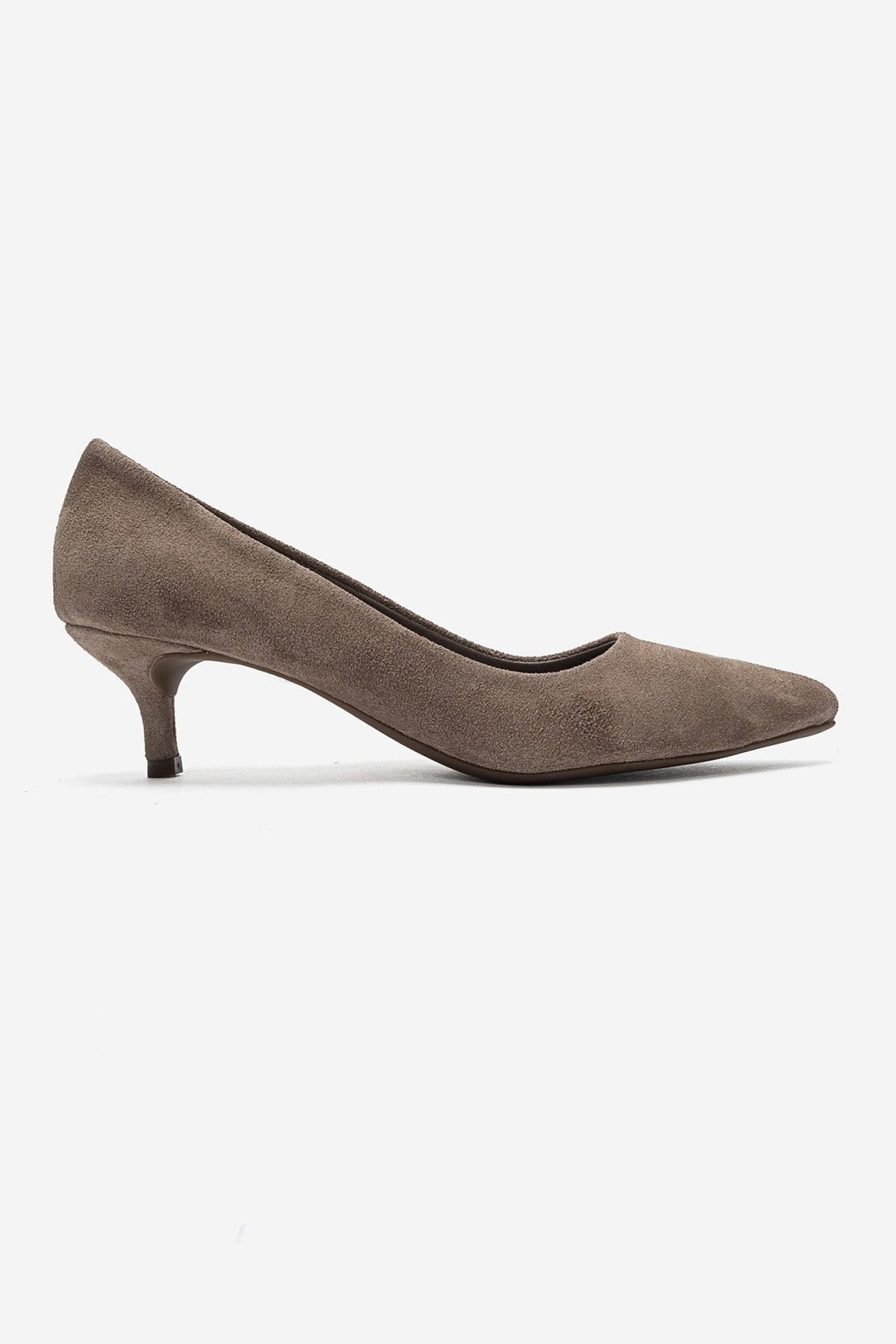 JALEN - Taupe Genuine Leather Low Heel Pump (Women)