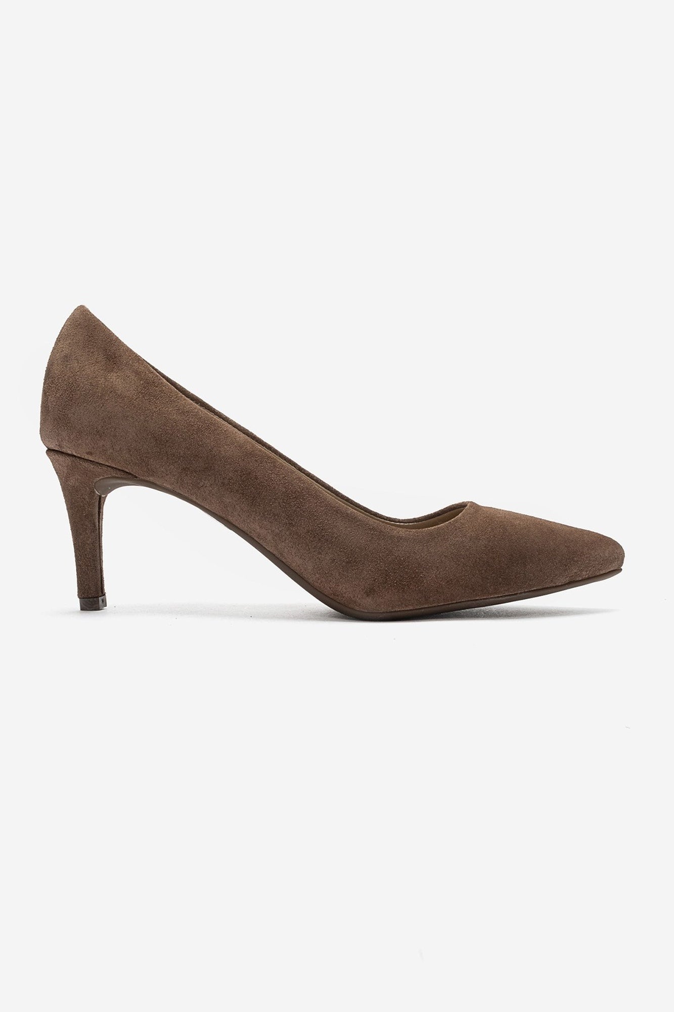 CLYDE - Taupe Suede Genuine Leather Stiletto Pump (Women)