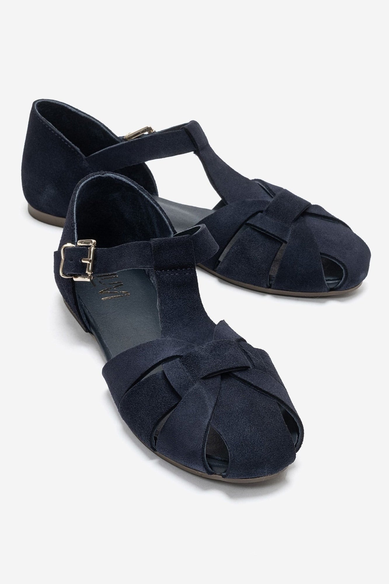 ALINA - Navy Genuine Leather Sandal (Women)