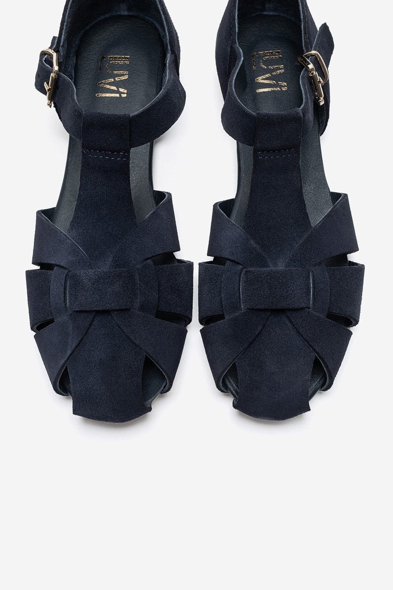 ALINA - Navy Genuine Leather Sandal (Women)