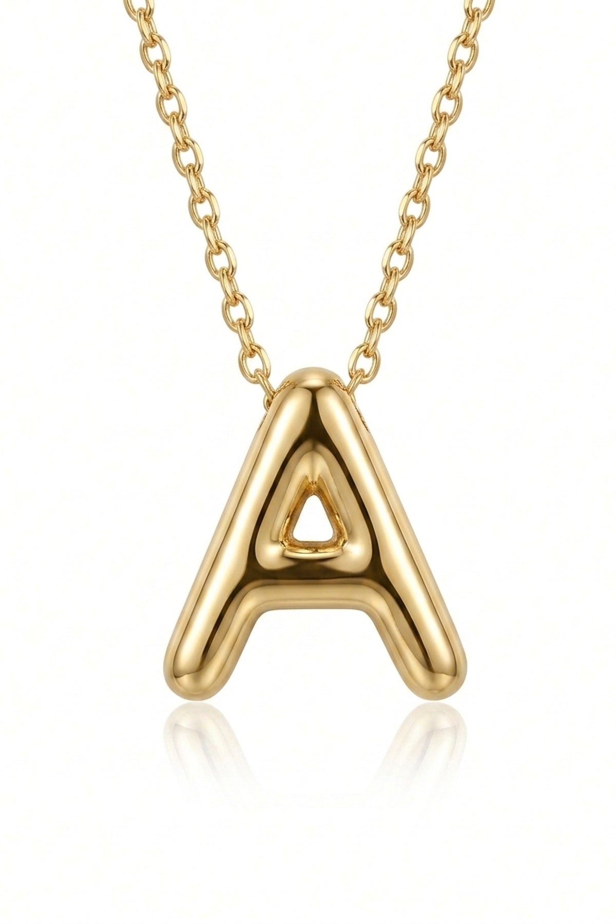 Signature 14k Gold Initial Necklace - A